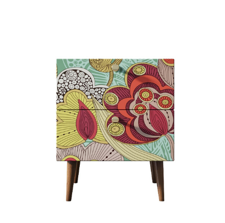 Тумбочка "Berber" с двумя ящиками 6 принт