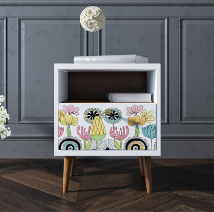 Тумбочка "Berber" с одним ящиком 3 принт