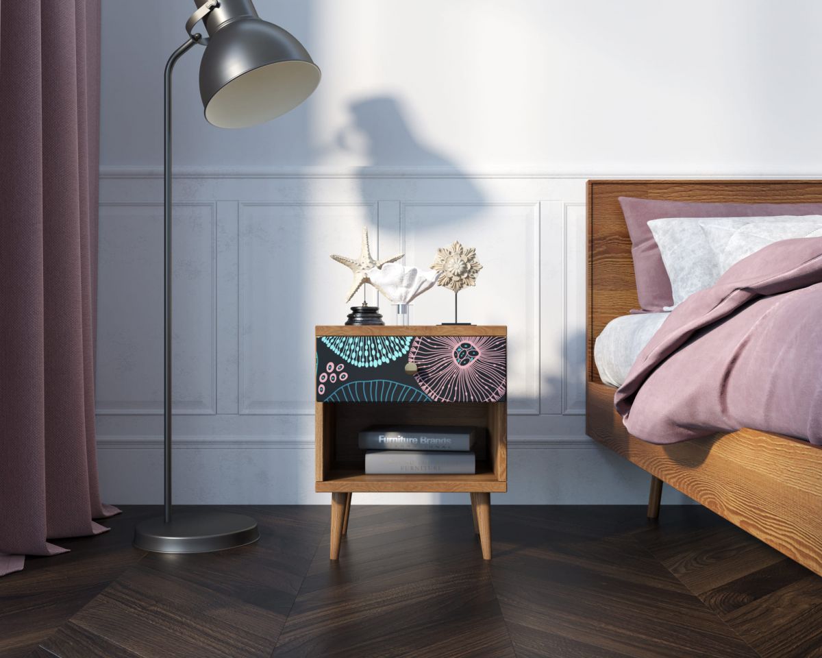 Тумбочка "Berber" с открытой полкой 32 принт