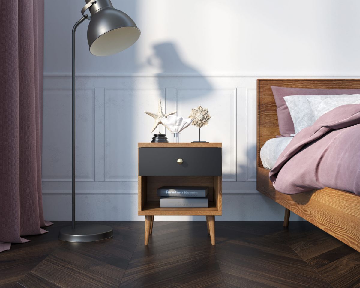 Тумбочка "Berber" с открытой полкой 33 принт