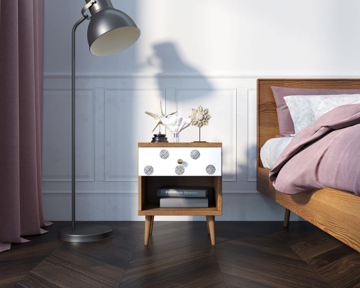 Тумбочка "Berber" с открытой полкой 35 принт