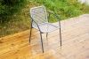"Тунис" стул плетеный из роупа, каркас алюминий темно-серый (RAL7024), роуп светло-серый - 3
