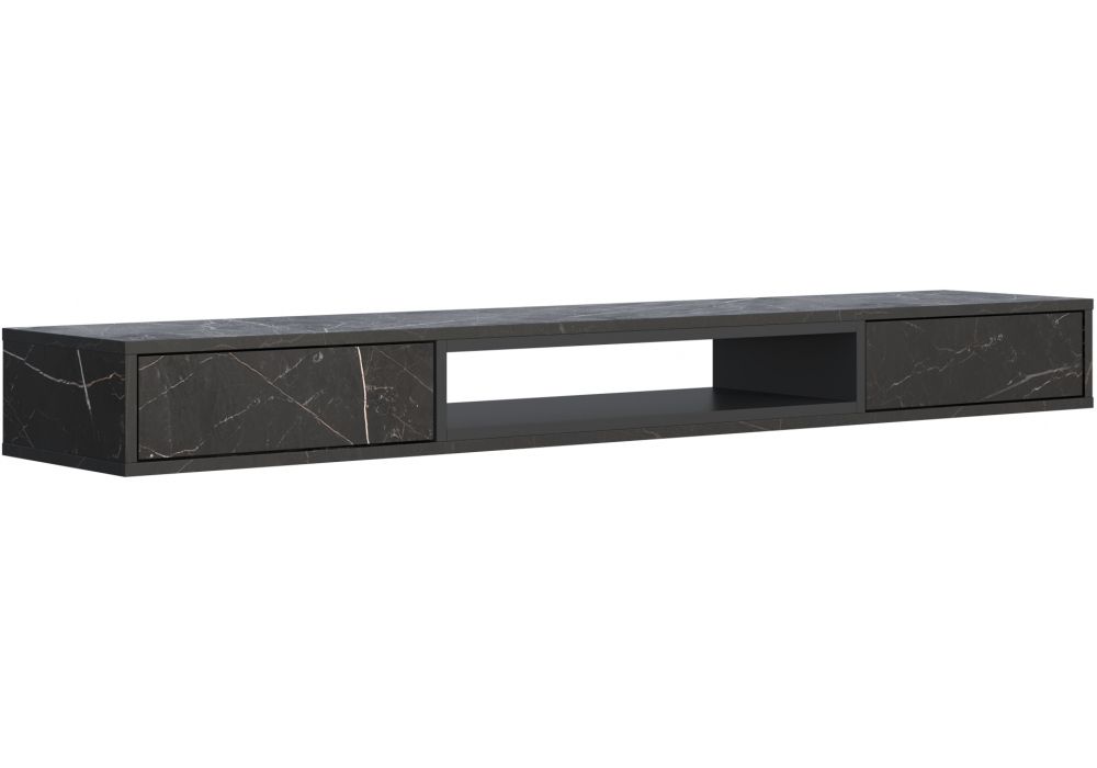 ТВ-тумба Делора 1,6 м файерстоун - черный