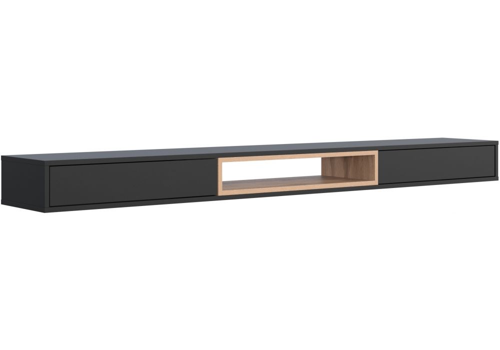 ТВ-тумба Делора 2,0 м черный - дуб вотан