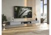 ТВ-тумба Делора 2,0 м шиншилла серая - черный - 2