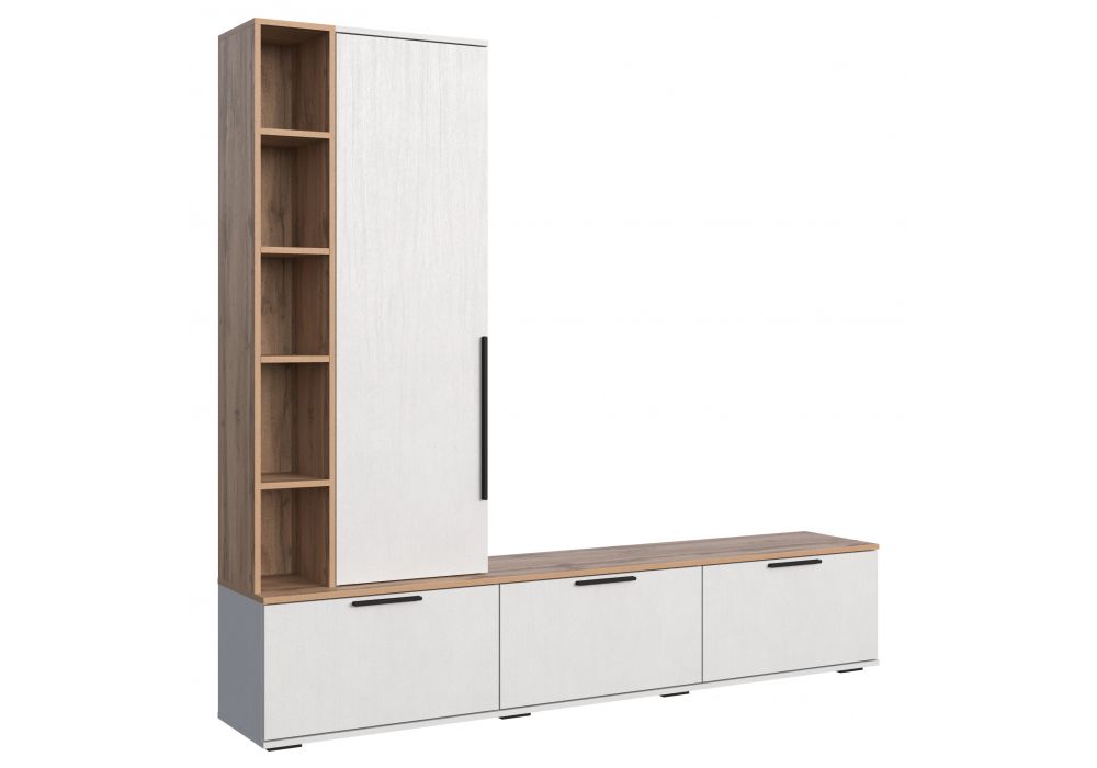 ТВ-тумба Филеста белый - дуб вотан