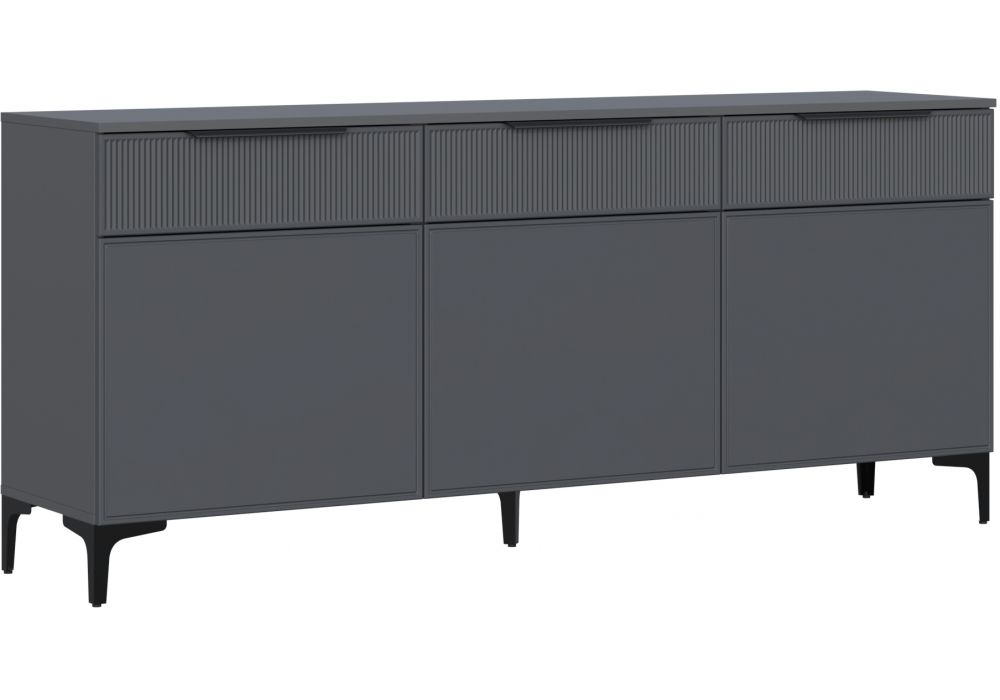 ТВ-тумба Иадама 3-ств. графит - графит софт