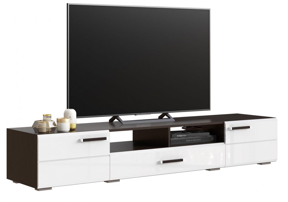 ТВ-тумба Иоги 2.0 венге - белый глянец