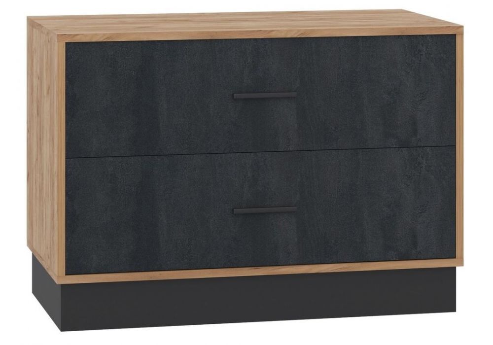 ТВ-тумбы Леви 85 дуб крафт золотой - черный - угольный камень