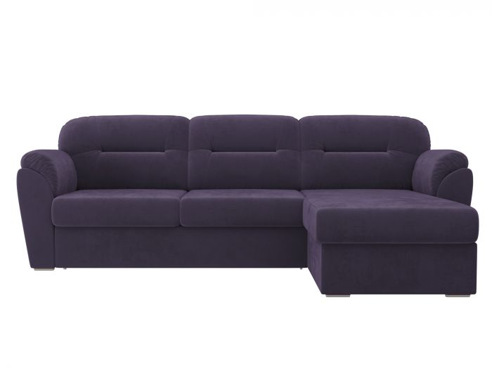 100525 Угловой диван Бостон | Велюр | Фиолетовый