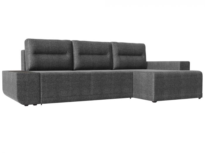 110777 Угловой диван Чикаго правый угол | Рогожка | Серый