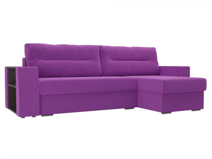 102093 Угловой диван Эридан | Микровельвет | Фиолетовый