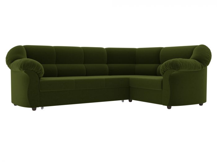 105891 Угловой диван Карнелла | Микровельвет | Зеленый