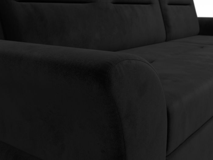 109277 Угловой диван Клайд | Велюр | Черный
