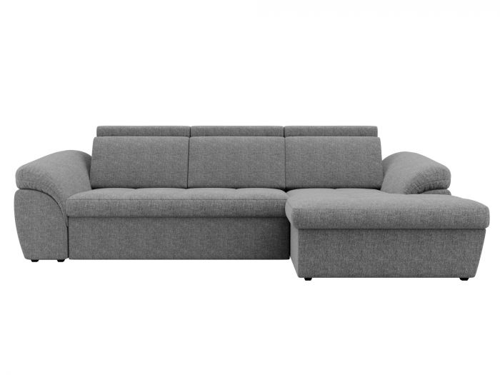 101818 Угловой диван Мисандра | Рогожка | Серый