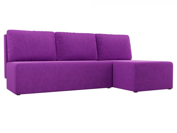 100435 Угловой диван Поло | Микровельвет | Фиолетовый
