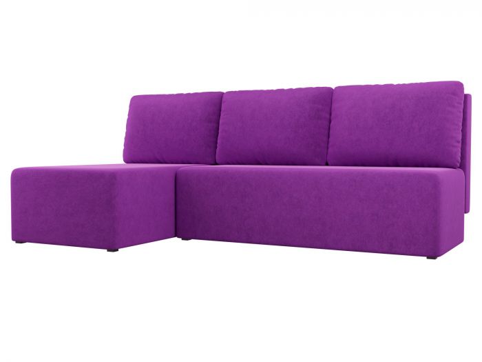 100435L Угловой диван Поло левый угол | Микровельвет | Фиолетовый