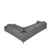 Угловой диван с реклайнером 5320-R-M9019 -6111 серый кожаный - 4
