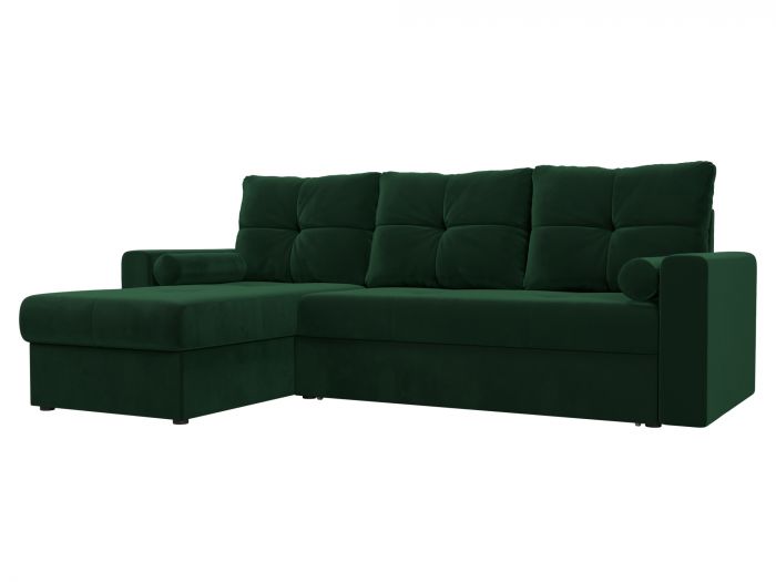 103123L Угловой диван Верона левый угол | Велюр | Зеленый