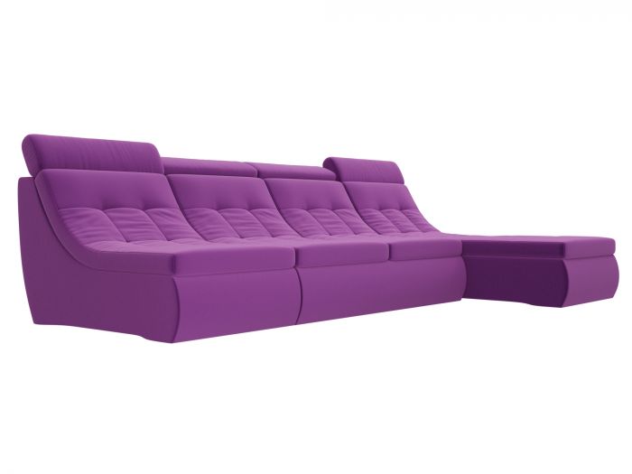105567 Угловой модульный диван Холидей Люкс | Микровельвет | Фиолетовый