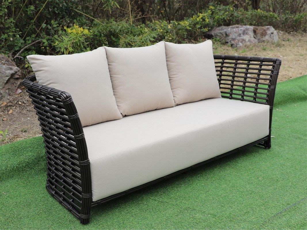 "Валенсия" диван из искусственного ротанга трехместный, цвет бронзовый