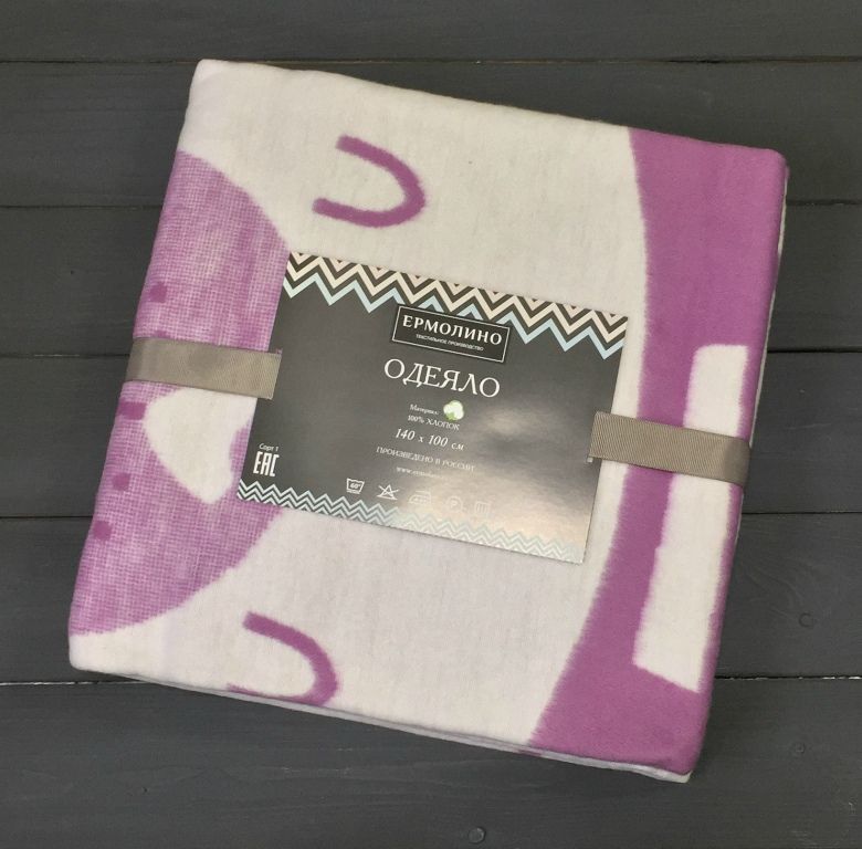 Валериана Мишка 57-8ЕТЖ Премиум 100х140 100% х-б Байковое жаккард Ермолино одеяло