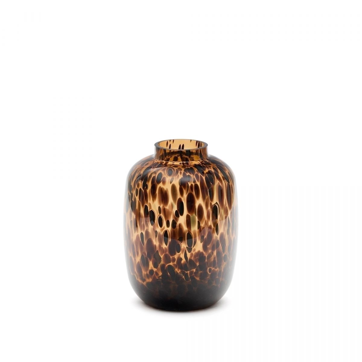 Ваза из коричневого стекла Panth 25,5 см