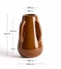 Ваза Odra из коричневой керамики с глянцевой отделкой, 25,5 см - 4