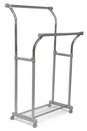 Вешалка CH-4375 85-145x44x102-170 см, серый-хром
