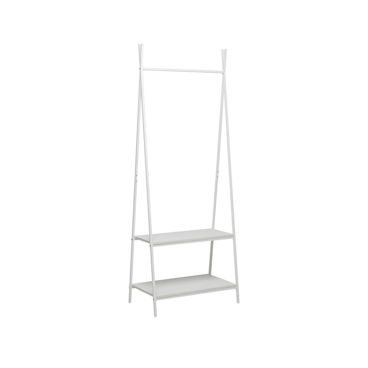 Вешалка гардеробная Leset Стилвуд 12, 2 полки, Белый Белый