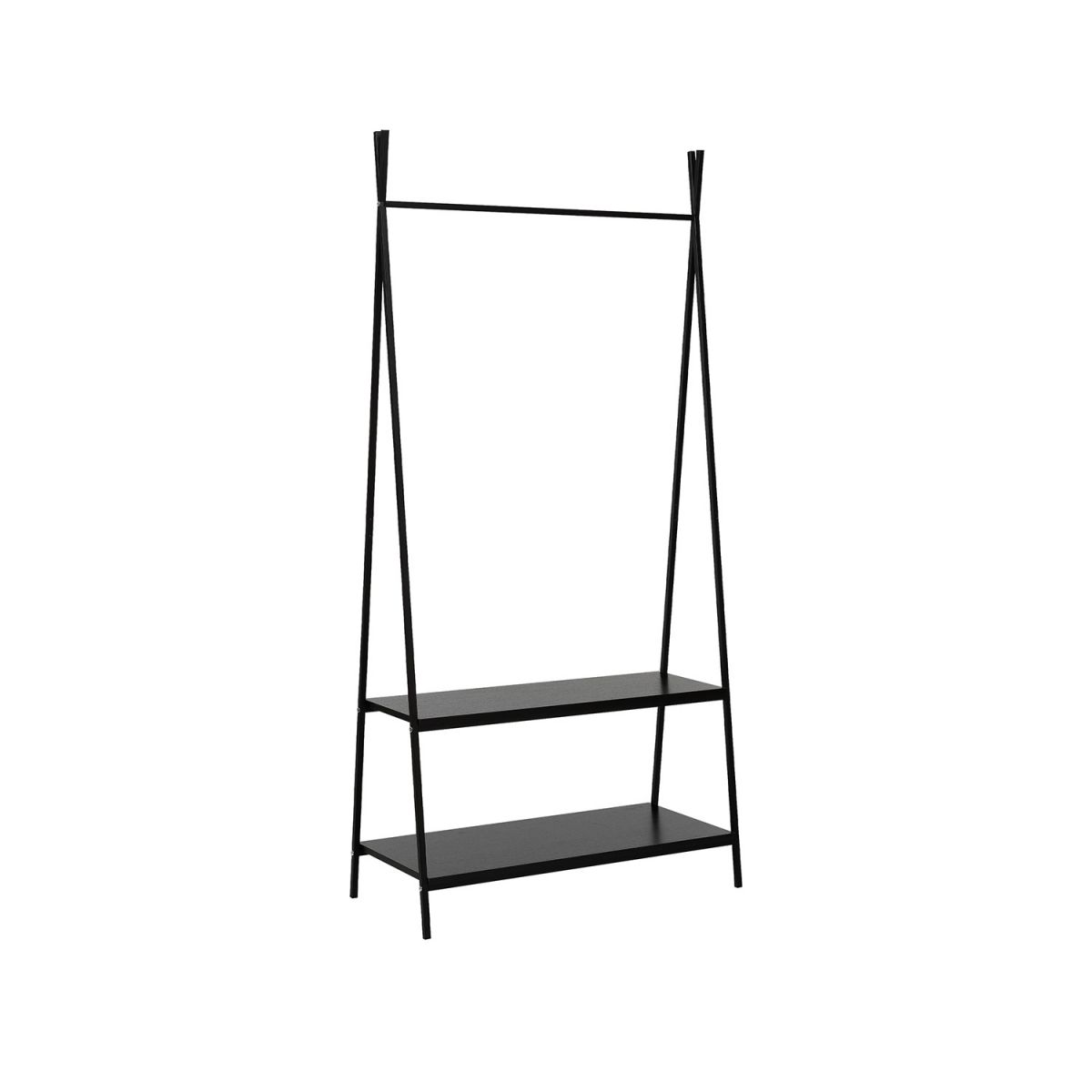 Вешалка гардеробная Leset Стилвуд 22, 2 полки, Чёрный Чёрный