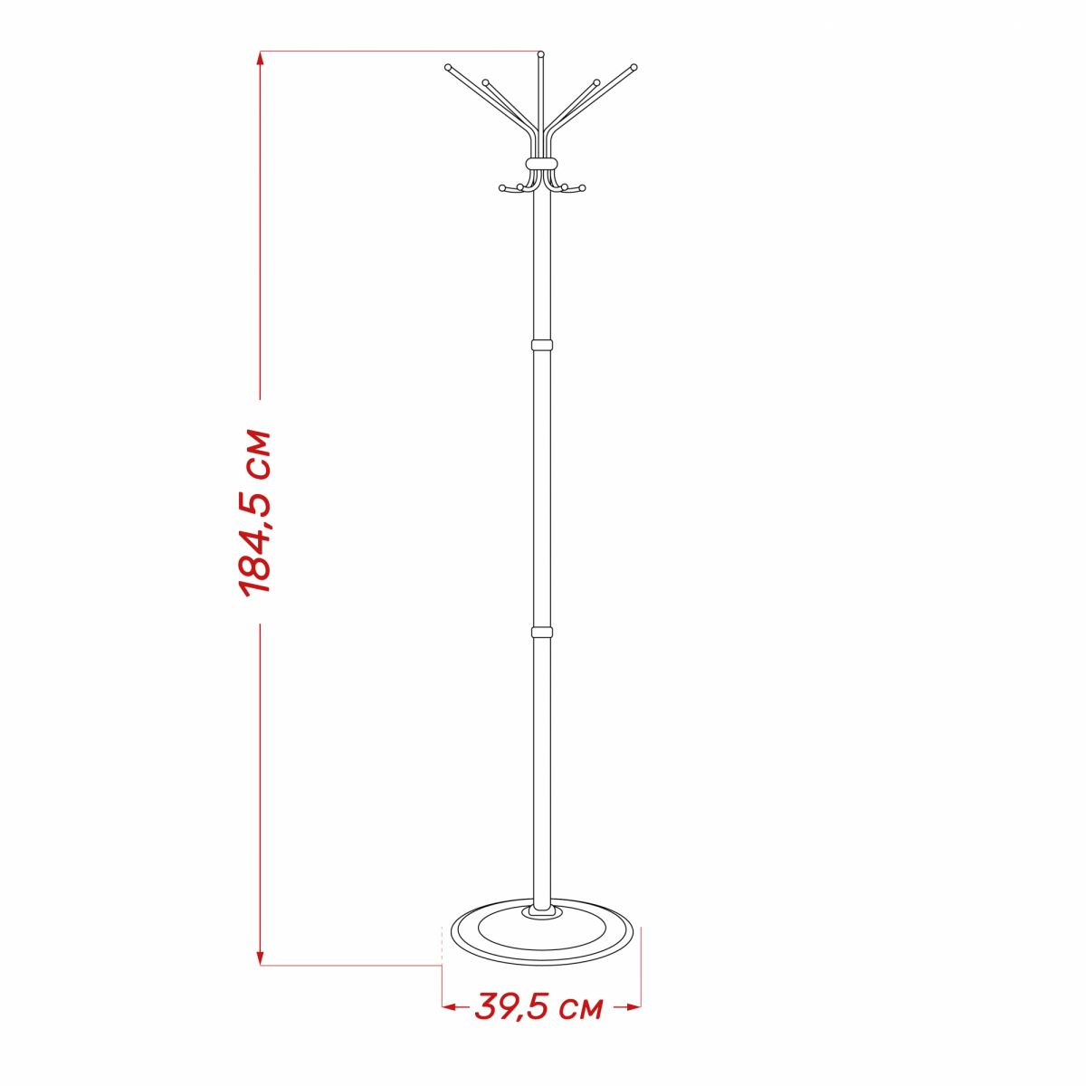 Вешалка напольная Leset Каро-2, Серый