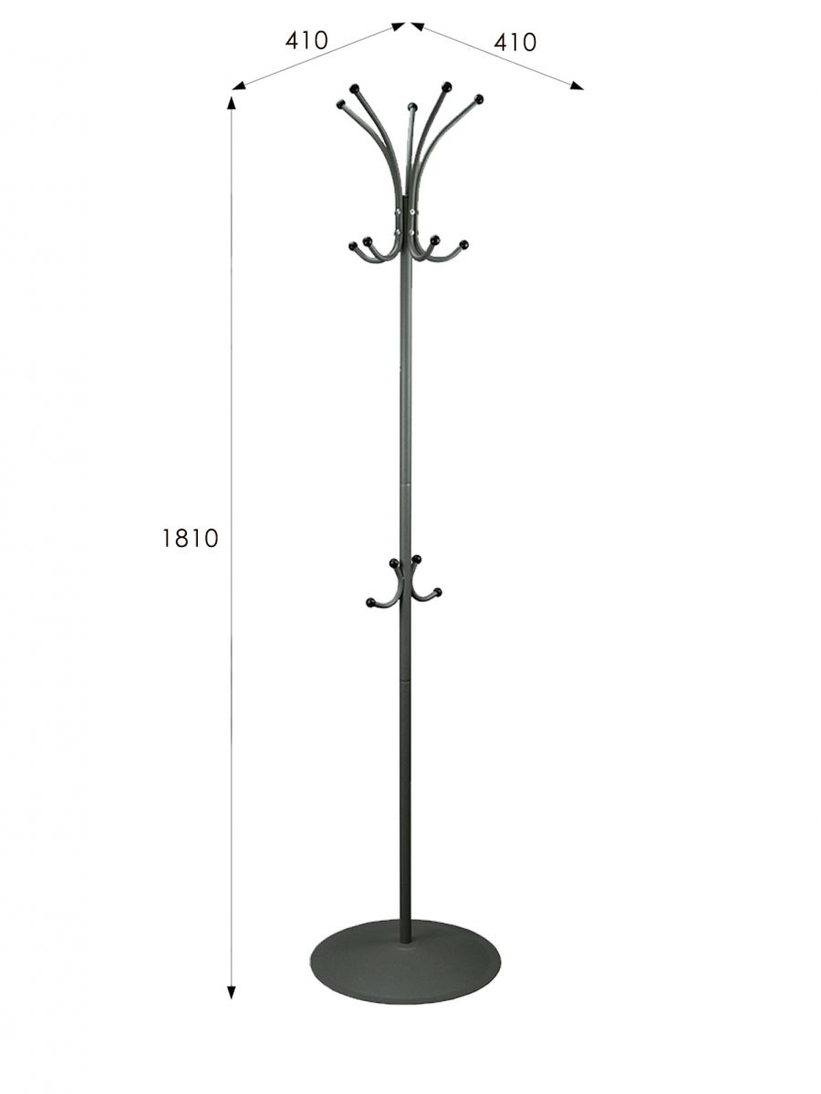 Вешалка напольная Пико 4 серый бетон