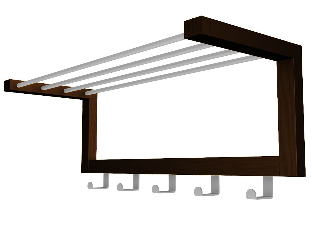 ъВешалка настенная Фабио венге-металлик