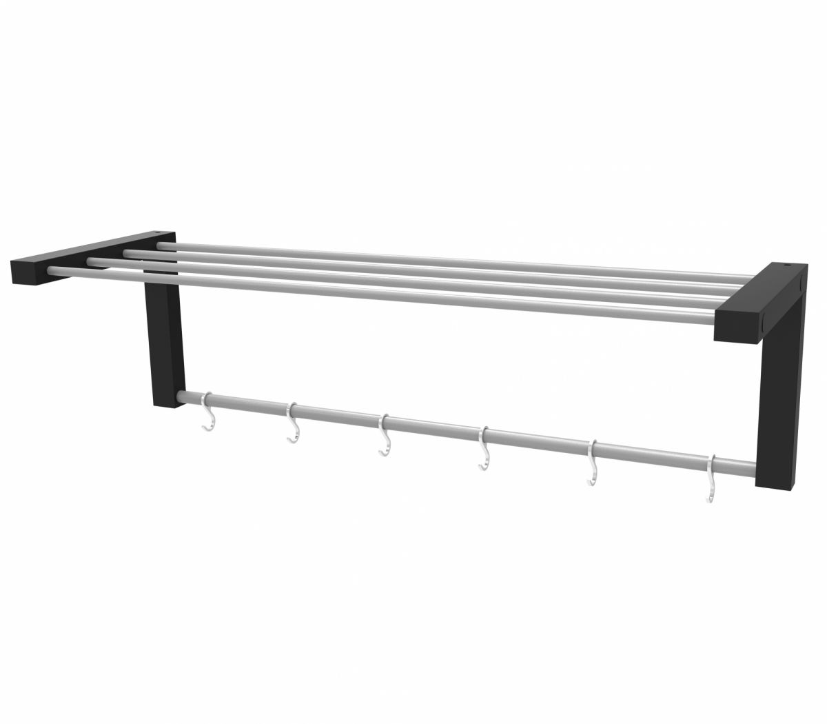 Вешалка настенная Вестон венге-металлик