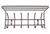 Вешалка настенная ВП6 арт.ВП6-А 6 крючков (медный антик) - 3