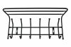 Вешалка настенная ВП6 арт.ВП6-Ч 6 крючков (черный) - 7