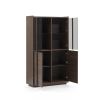 Витрина Onix из массива ореха и орехового шпона темная отделка 101 x 170 см - 6