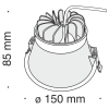 Встраиваемый светильник Technical DL039-L15W3K - 2