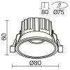 Встраиваемый светильник Technical DL058-12W-DTW-B - 3