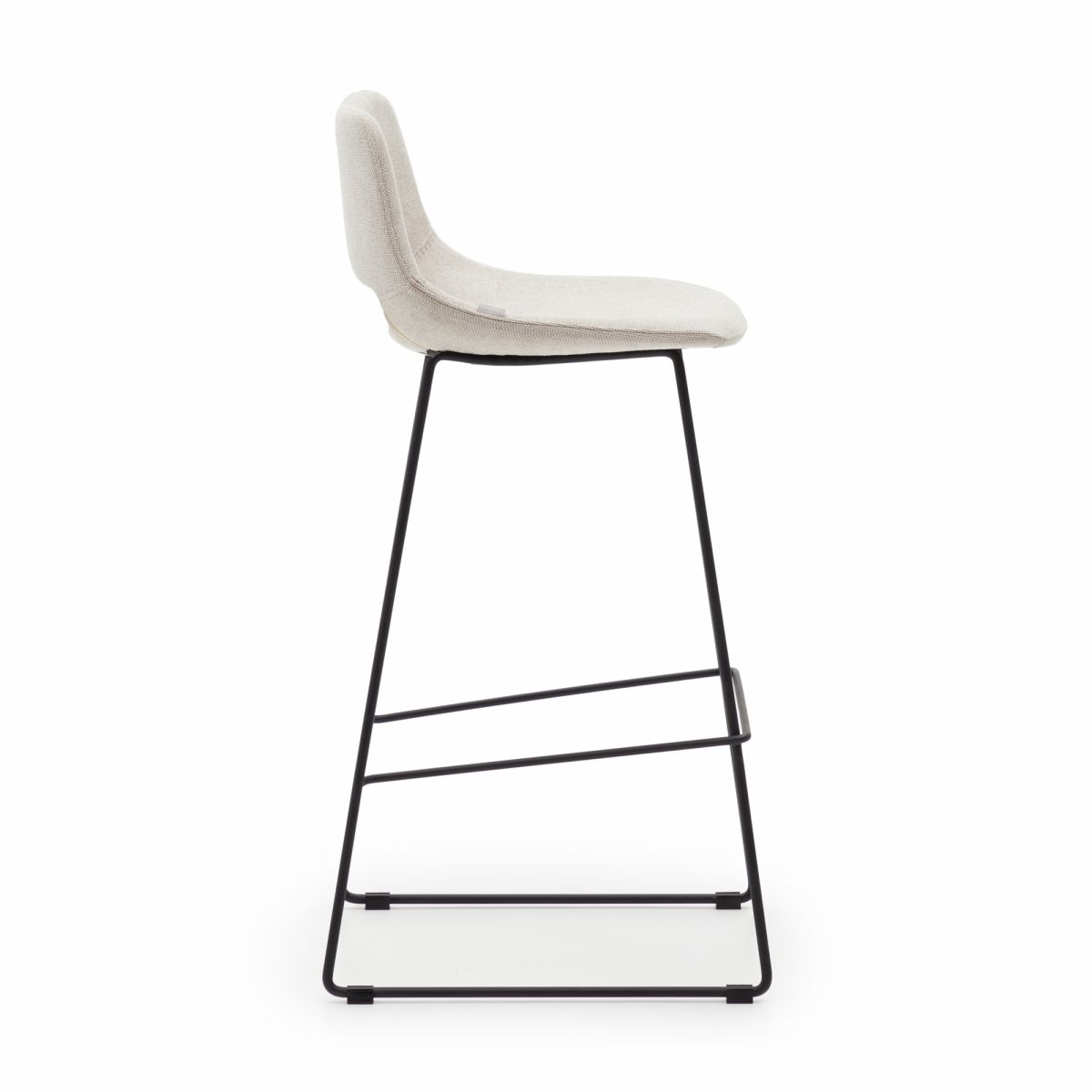 Zahara Барный стул бежевый с черными стальными ножками 76 см