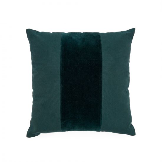 Zaira Чехол на подушку 100% хлопок и темно-зеленый бархат 45 х 45 с