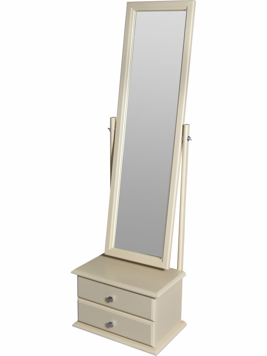 Зеркало с тумбой Селена слоновая кость