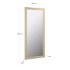 Зеркало Yvaine натуральная отделка в широкой раме 80 x 180 cm - 4