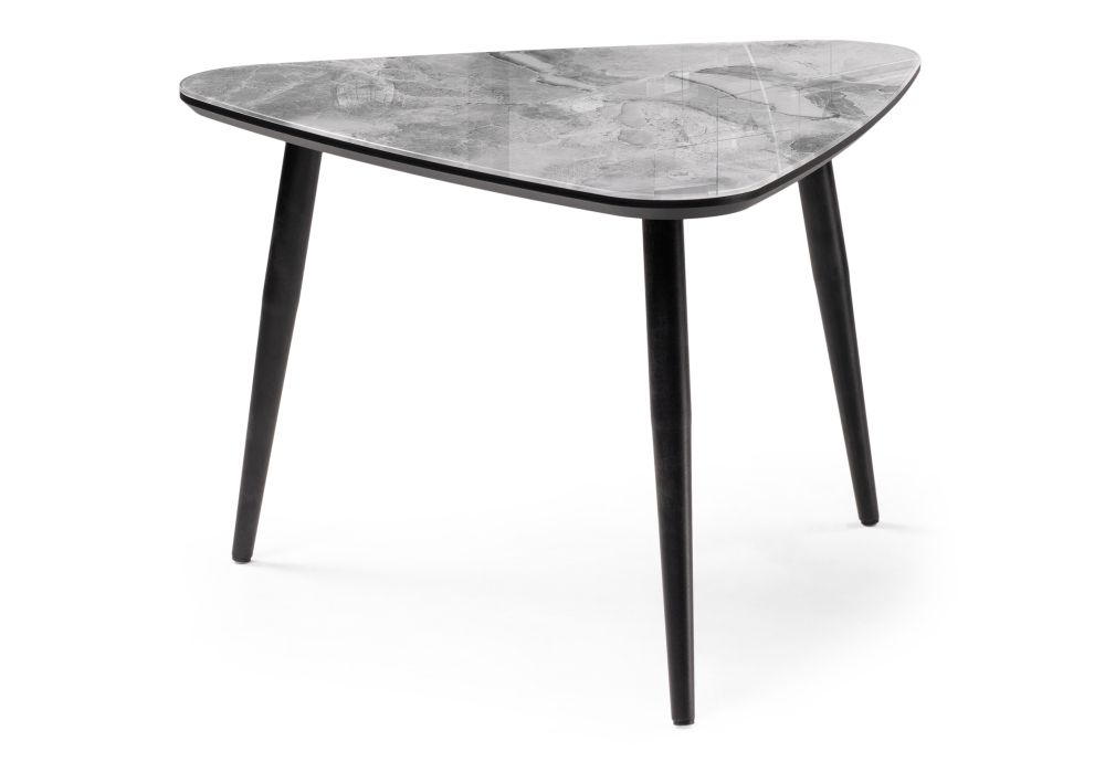 Стол стеклянный Рамси мрамор серый