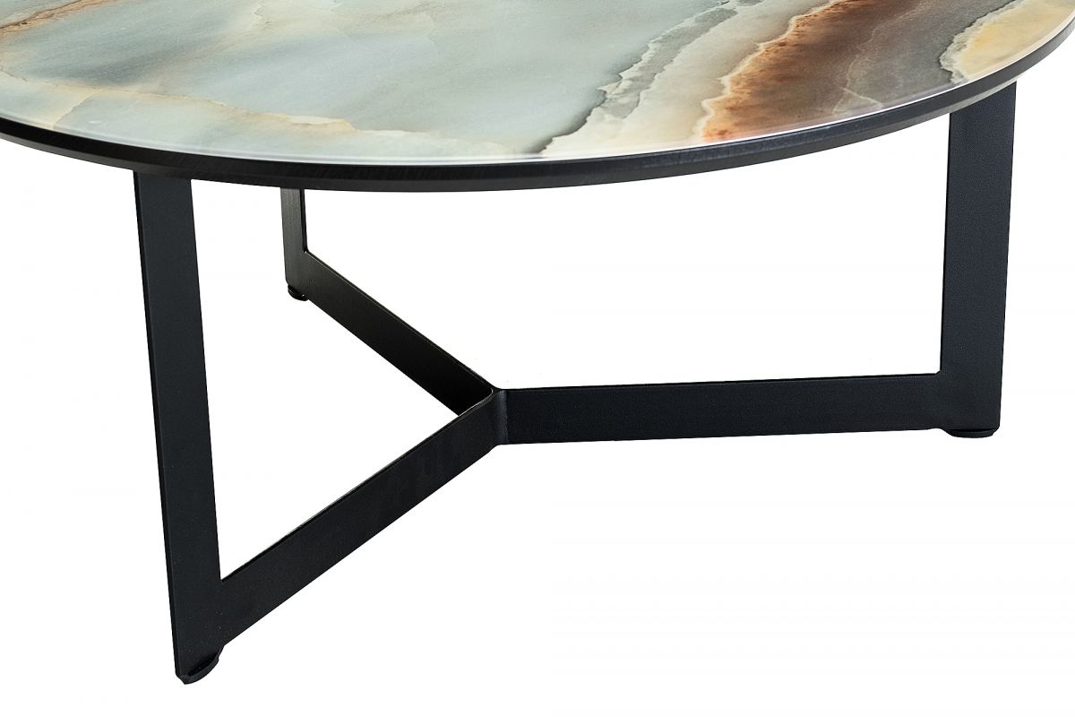 Стол стеклянный Роб D-700 мрамор голубой