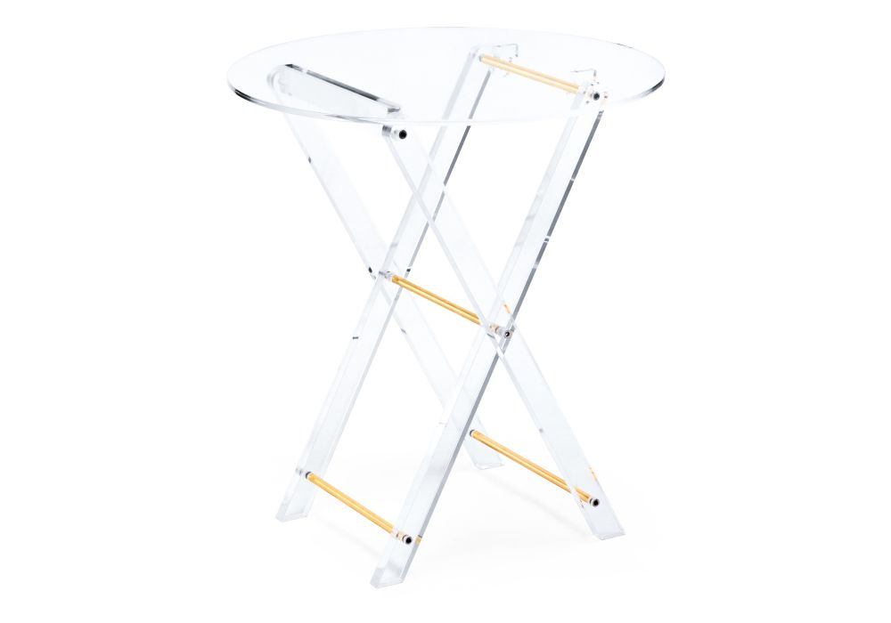 Журнальный стол складной Spirit 40x45 clear - gold