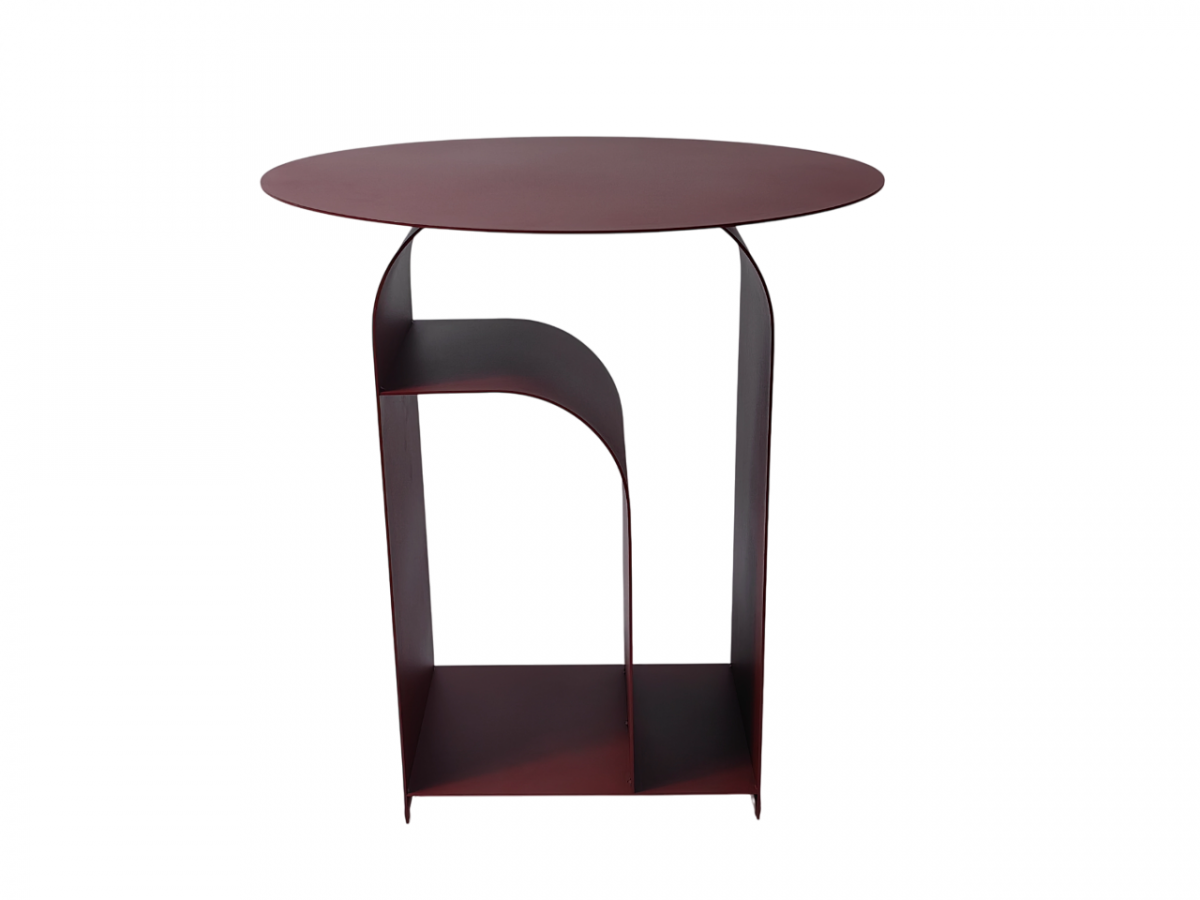 Журнальный столик Arwel металл бордовый