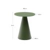Журнальный столик Wilshire из стекла и стали зеленый 30cm - 4