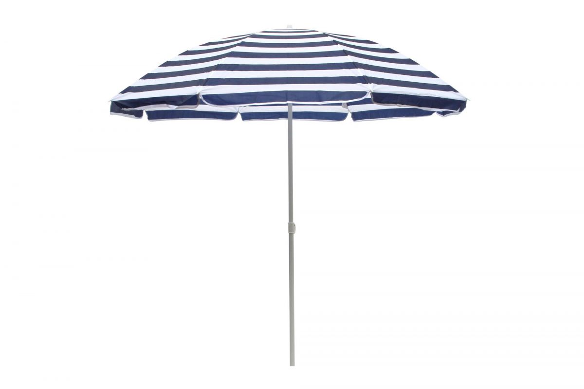 Зонт 2,0м бело-синяя полоска (уп.12шт.) 2 части арт.WRU051-2 "Garden story"